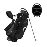 UNIHIMAl Lightweight Golf Stand Bag with 5 Way Full-Length Dividers, Semi-Concealed Stand, Folding Base, Adjustable Dual Straps and 8 Pockets