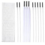 Padclash Lacrosse Mesh and Stringing Kit, with White Semi-Soft Mesh and Strings