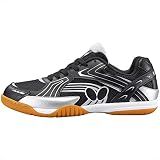Butterfly Lezoline Reiss Shoes - Athletic, Beginner, Intermediate Table Tennis Shoe, Grip, Cushion, Durability, Black, 7
