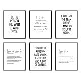 Modern Office Wall Art Motivational Posters Set of 6 Office Decor for Women Funny Team Posters Teamwork Inspirational Wall Art Positive Modern Decor Poster Canvas Print Unframed