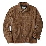 Huckberry Flint and Tinder Men's Flannel-Lined Waxed Trucker Jacket, Water & Weather Resistant Mens Jacket (US, Alpha, Medium, Regular, Regular, Havana, Regular Fit)