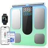 Smart Scale for Body Weight, 8-Electrode Professional Bathroom Digital Scale with BMI, Body Fat, Muscle Mass, Full Body Composition Analyzer 57 Measurements, with WiFi and Bluetooth for Home Use