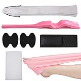 Silipull Ballet Foot Stretcher Set Dance Stretching Equipment Pine Dance Feet Arch Enhancer with Elastic Stretch Band 2 Pads Leg Strap Carry Bag for Dancers Gymnastics Yoga Flexibility Workout (Pink)