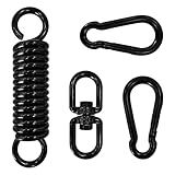 GLSJA Heavy Bag Spring Punching Bag Hanging Kit with Swivel & 2 Carabiners, 360° Rotational Heavy Duty Punching Bag Hanger Mount Accessory for Boxing Bag, Heavy Bag, Gym Swing, Trapeze