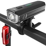 APECYC Bike Lights for Night Riding, 1200 Lumen Bicycle Front Headlight and Back Taillight with 4+5 Light Modes, USB Rechargeable Bright Bike Headlights for Cyclists and Commuters
