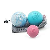 KSONE Massage Lacrosse Balls -Massage Balls for Myofacial Release&Trigger Point Therapy-Set of 2-Hard Lacrosse Massage Ball &Soft Massage Ball with one mini Ball