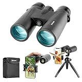Adorrgon 12x42 High Powered Binoculars for Adults, Phone Adapter and Tripod