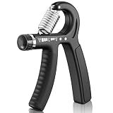 FitBeast Grip Strengthener Forearm Strengthener, Adjustable Hand Grip for Strength Training & Rehabilitation, 10-132 lbs Resistance, Ideal for Athletes and Physical Therapy (1 Piece Black)