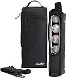 Athletico Golf Cooler Bag - Soft Sided Insulated Cooler Holds a 6 Pack of Cans or Two Wine Bottles (Black)