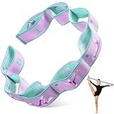 1 Pcs Stretch Strap for Kids Elastic Gymnastics Stretching Ballet Dance Band with 8 Loops Adjustable Exercise Training Resistance Strap for Children Stuff Pilates Latin Yoga Equipment (Purple)