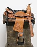 10" Pony Horse Saddle Kids Cowboy Cowgirl Pleasure Leather Brown Western Saddle