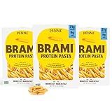 Brami 3 Pack Penne Pasta | Made with Semolina Wheat & Lupini Beans | High Protein & Fiber, Low Carb Healthy Low Carb Healthy Italian Dry Pasta | 12 Ounce - Made in Italy