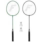 Franklin Sports Badminton Rackets - Glow in the Dark 2 Player Racket Set - Set of (2) Rackets + (2) Birdies - Backyard Badminton Game for Kids + Adults