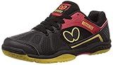Butterfly Men's Lezoline Rifones Shoes - Table Tennis Shoes for Men or Women - Athletic Support, Flexibility, Shock Absorbing Cushion, Gripping Ping Pong Shoe Black