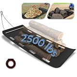 BUYYAH Yard Drag Sled, 1/8" Thickened HDPE,48"×110" Upgraded Heavy Yard Drag Sled, Suitable for Hauling Various Heavy Items,Yard Debris,Lumber, Construction Materials, Includes Two Steel Wire Ropes