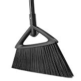 Eyliden Angle Broom with 57" Long Handle, Outdoor Indoor, Black