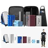 JOYTUTUS Basic Ski Snowboard Tuning Kit with Wax Ski Snowboard Wax Kit with Waxing Iron, Wax, Edge Tuner, Carry Bag, Wax Apron, to Maintain Your Skis and Snowboard