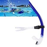 Focevi Swim Snorkel for Lap Swimming,Adult Swimmers Snorkeling Gear for Swimming Snorkel Training in Pool and Open Water,Snorkle Center Mount Silicone Mouthpiece One-Way Purge Valve