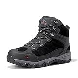 NORTIV 8 Men's Waterproof Hiking Boots Outdoor Mid Trekking Lightweight Mountaineering Shoes Paladin,Size 12,Black,JS19004M
