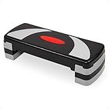 BalanceFrom Aerobic Step Platform Trainer with Adjustable 3-Level Risers, 400 Pound Weight Capacity – Non-Slip Exercise Stepper for Cardio, Strength, and Fitness Workouts at Home or Gym