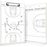 SCRIBBLEDO Basketball Dry Erase Coaching Clipboard 15x9 Double Sided