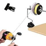 Fishing Line Spooler – Portable Table Mounted Reel Spooler for Spinning & Baitcasting Reels – Adjustable to Fit Multiple Size Spools-Fishing Line Remover Gifts for Men (Clips and Suction Cups)