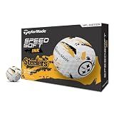TaylorMade Golf SpeedSoft NFL Ink Golf Balls, Pittsburgh Steelers, 1 Dozen