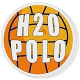 (Pack of 3) Round Water Polo Ball H2O Polo Waterproof Sticker 3 Inches