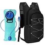 MIYCOO Hydration Backpack - Lightweight Hiking Water Backpack with 2L Water Bladder, Running Hydration Vest Backpack for Men Women, Hydration Pack for Hiking, Cycling, Climbing (Black, 10L)
