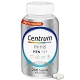 Centrum Minis Silver Multivitamin for Men 50 Plus, Multivitamin/Multimineral Supplement, Vitamin D3, B-Vitamins and Zinc, Non-GMO Ingredients, Supports Memory and Cognition in Older Adults - 280 Ct