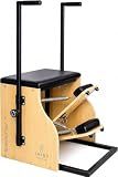 JHBYBMG Pilates Chair, Home Pilate Chair, Pilates Chair for Home Workouts, Sturdy Metal Frame (Black Frame Black Cushion) (20*28 inch)