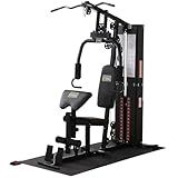 BalanceFrom Multifunctional Home Gym Workout Station with 160LBS Weight, Comes with Floor Mat Stack, Comes with Floor Mat