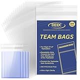 DEDC 100 Pcs Team Bags for Trading Cards, Team Bag Fit 3x4inch 35PT Top Loaders for TCG MTG Shipping Sports Graded Card TOP Loader Sleeves Protector