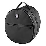 Harrison Howard Motorcycle Helmet Bag - Black - Waterproof - 600D Outer Shell - 340 Degree Zip - 2 Compartments - Top Handle - Sporty - One Size - Black