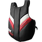 Meister Full Torso Chest Guard w/ Gel Padding for MMA, Boxing & Muay Thai - Adult - Black