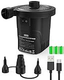 Dr.meter Air Pump for Inflatables, Rechargeable 4000mAh Battery Air Mattress Pump - Portable Quick-Fill Inflator Deflator for Outdoor Camping Inflatable Pool Float Boat Raft Yoga Ball Swim Ring Airbed
