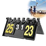 Tobefore Foldable Flip Scoreboard– Double-Sided Sports Score Keeper with Large Numbers (1-31) Scoreboard Flipper, Portable Volleyball/Ping Pong/Corn Hole Scoreboard for Indoor & Outdoor Games