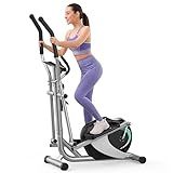Elliptical Machine, Dripex Magnetic Elliptical Training Machines, Hyper-Quiet Fitness Cardio Elliptical Trainer w/ 6KG Flywheel, 8 Resistance Levels, Heart Rate Sensor, LCD Monitor & Device Holder