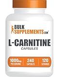 BulkSupplements.com L-Carnitine 1000mg Capsules - Carnitine Supplement, L Carnitine 1000mg, L-Carnitine Capsules - 2 Capsules per Serving (1000mg), 240 Capsules (Pack of 1)