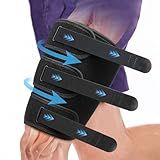 TASZOOS Thigh Compression Sleeve with 3 Adjustable Straps – Hamstring Compression Sleeve for Men & Women, Pulled Groin & Compression Wrap, Tendinitis Relief, Muscle Recovery (M Size, Left/Right Leg)