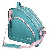 WOLT Ice Skate Bag - Inline Roller Skate Bag with Adjustable Shoulder Strap for Both Youth and Adults.Mint Green