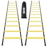 GHB Pro Agility Ladder 2 Pack Agility Training Ladder Speed 12 Rung 20ft with Carrying Bag