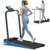 Cardirun Walking Pad with Incline and Stable Handle Bar, Foldable Treadmill
