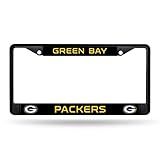 Rico Industries NFL Green Bay Packers Standard Chrome License Plate Frame, 6 x 12.25-"