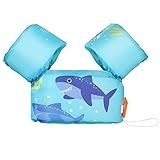 MoKo Swim Arm Band for Kids 20-30-40-50lbs, Toddler Swim Vest Cute Cartoon Swimming Wings Pool Floats Sleeve Children Water Sports Learning Swim Training Equipment, Blue