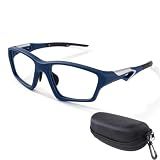 1 Set Lensless Protective Sports Goggles with Storage Case (1, Blue)