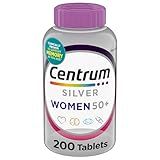 Centrum Silver Women's Multivitamin for Women 50 Plus, Multivitamin/Multimineral Supplement with Vitamin D3, B Vitamins, Non-GMO Ingredients, Supports Memory and Cognition in Older Adults - 200 Ct