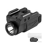 Gmconn 700 Lumen Pistol Light for Picatinny MIL-STD-1913 | Adjustable Rail Mounted Flashlight | Mini Weapon Light with Strobe Mode