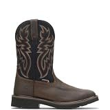 Wolverine Mens Rancher Wp St 10in Work Boot, Black/Brown, 10.5 X-Wide US