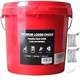 Fuyatina 2LBS Bucket Loose Gym Chalk, Professional Climbing Chalk, Includes 2LBS Premium Chalk Powder 2 Chalk Bags, Multi-Purpose for Rock Climbing Chalk, Gym Chalk, Weight Lifting Chalk Workouts
